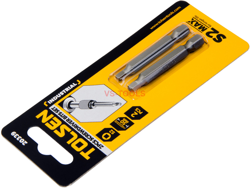2inch Square Robertson Head Screwdriver Bit Set with 1/4inch